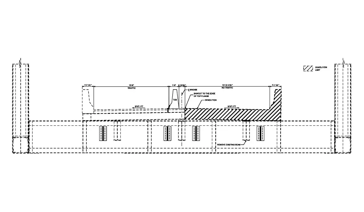 A drawing of the side elevation of a house.